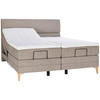 BOXSPRINGBETT 160/200 cm  in Hellbraun  - Hellbraun/Eichefarben, KONVENTIONELL, Holz/Textil (160/200cm) - Voleo