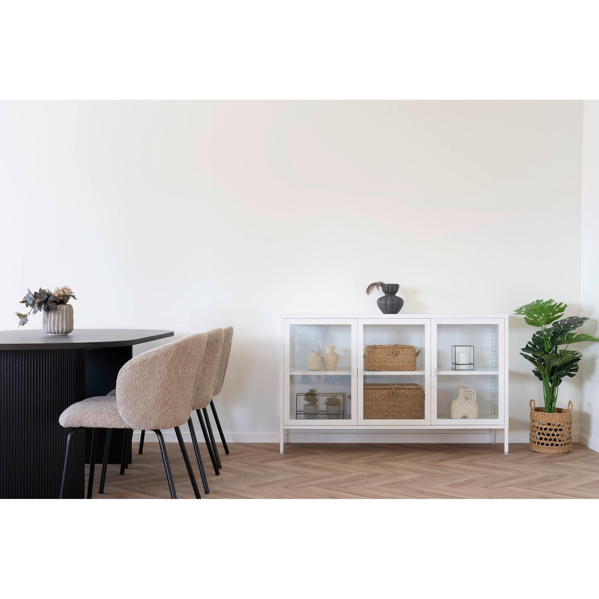 KORBSET  - Hellbraun, Design, Holz/Metall (30/15/22cm)