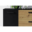 SIDEBOARD Schwarz, Eiche Artisan Einlegeböden, Türdämpfer  - Schwarz/Eiche Artisan, KONVENTIONELL, Holzwerkstoff/Kunststoff (150/78,9/38,5cm) - Carryhome