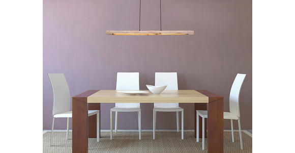 LED-HÄNGELEUCHTE 120/8/150 cm - Schwarz/Naturfarben, Design, Holz/Holzwerkstoff (120/8/150cm) - Novel