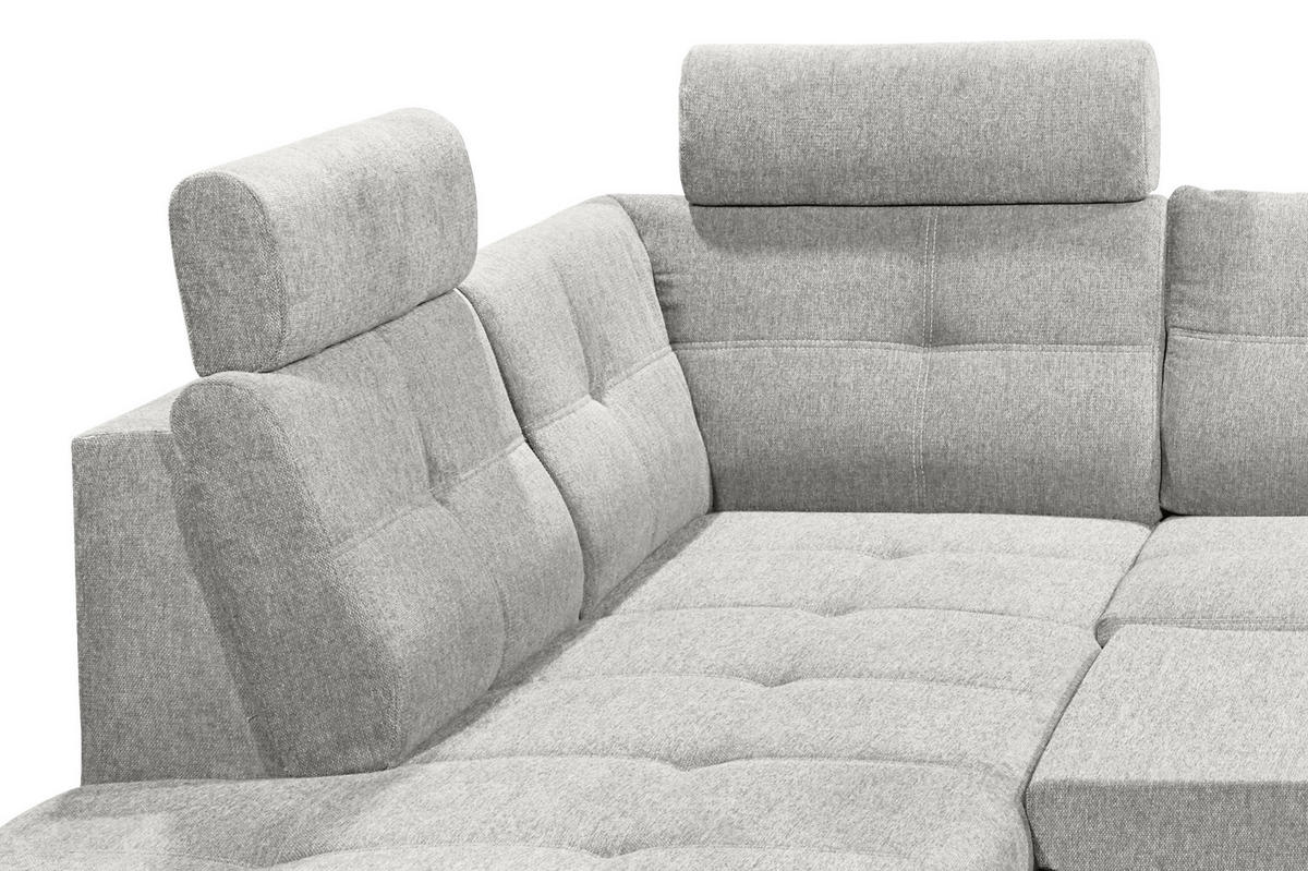 WOHNLANDSCHAFT in Webstoff Silberfarben  - Silberfarben, Modern, Kunststoff/Textil (233/349/177cm) - MID.YOU