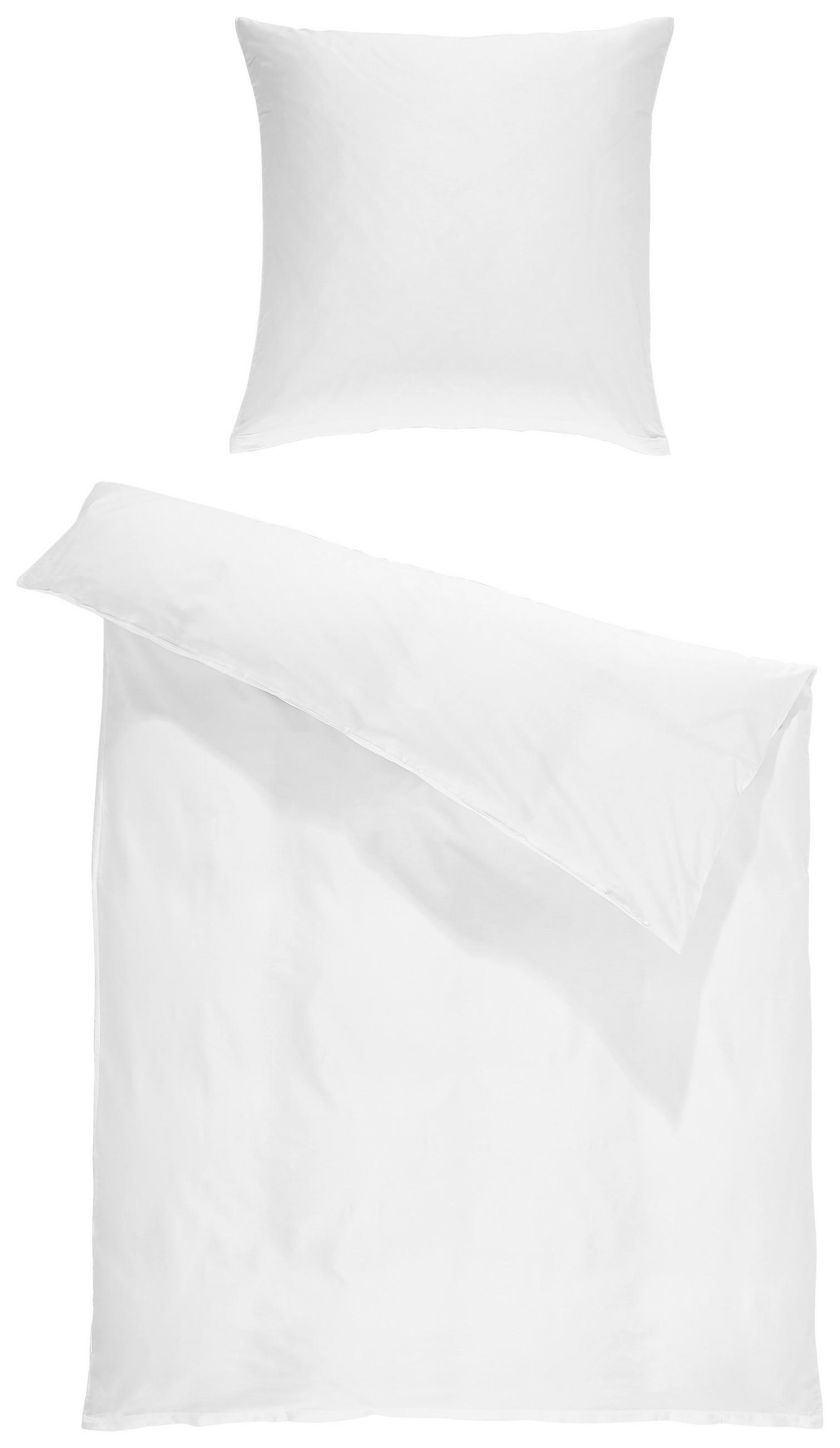BETTWÄSCHE Giacomo Makosatin 135/200 cm  - Weiß, Basics, Textil (135/200cm) - Janine