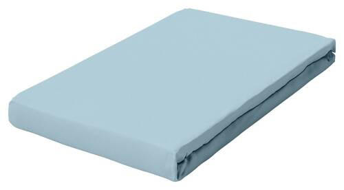 BOXSPRING-SPANNLEINTUCH 120-130/200-220 cm  - Hellblau, Basics, Textil (120-130/200-220cm) - Schlafgut