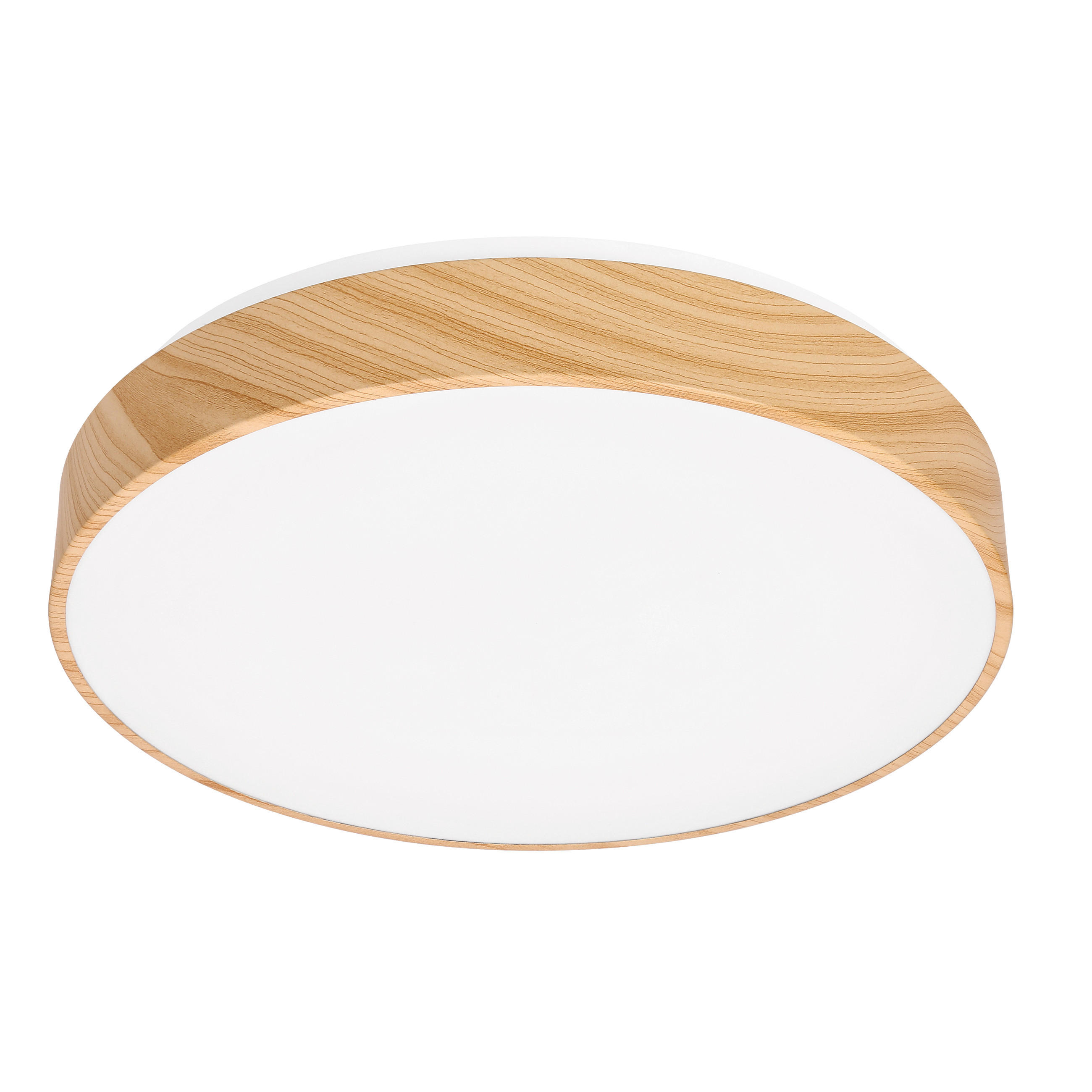 LED-DECKENLEUCHTE 38/38/9 cm   - Eichefarben, Natur, Kunststoff/Metall (38/38/9cm)