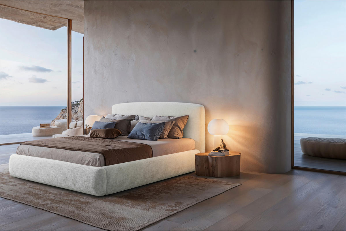 POLSTERBETT 180/200 cm  in Grau  - Grau, Modern, Holz/Holzwerkstoff (180/200cm) - MID.YOU