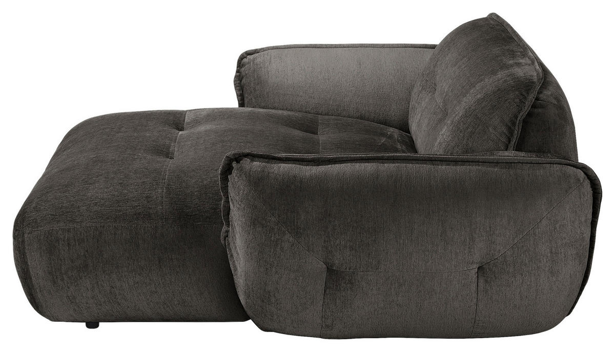 XXL-SESSEL in Chenille Anthrazit  - Anthrazit/Schwarz, Modern, Kunststoff/Textil (182/87/184cm) - Trendmanufaktur
