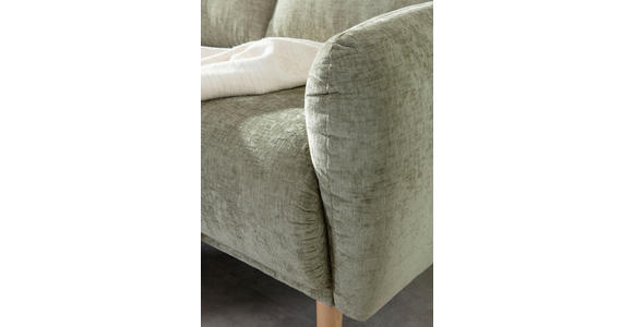 ECKSOFA Olivgrün Flachgewebe - Buchefarben/Olivgrün, KONVENTIONELL, Holz/Textil (144/230cm) - Carryhome