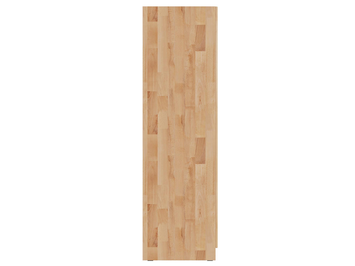DREHTÜRENSCHRANK 202/205,5/60 cm,  in Buchefarben, 4 Tür(en)  - Chromfarben/Buchefarben, MODERN, Glas/Holz (202/205,5/60cm) - MID.YOU
