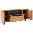 SIDEBOARD Wildeiche  190/87/44 cm  - Wildeiche/Anthrazit, Natur, Glas/Holz (190/87/44cm) - Linea Natura