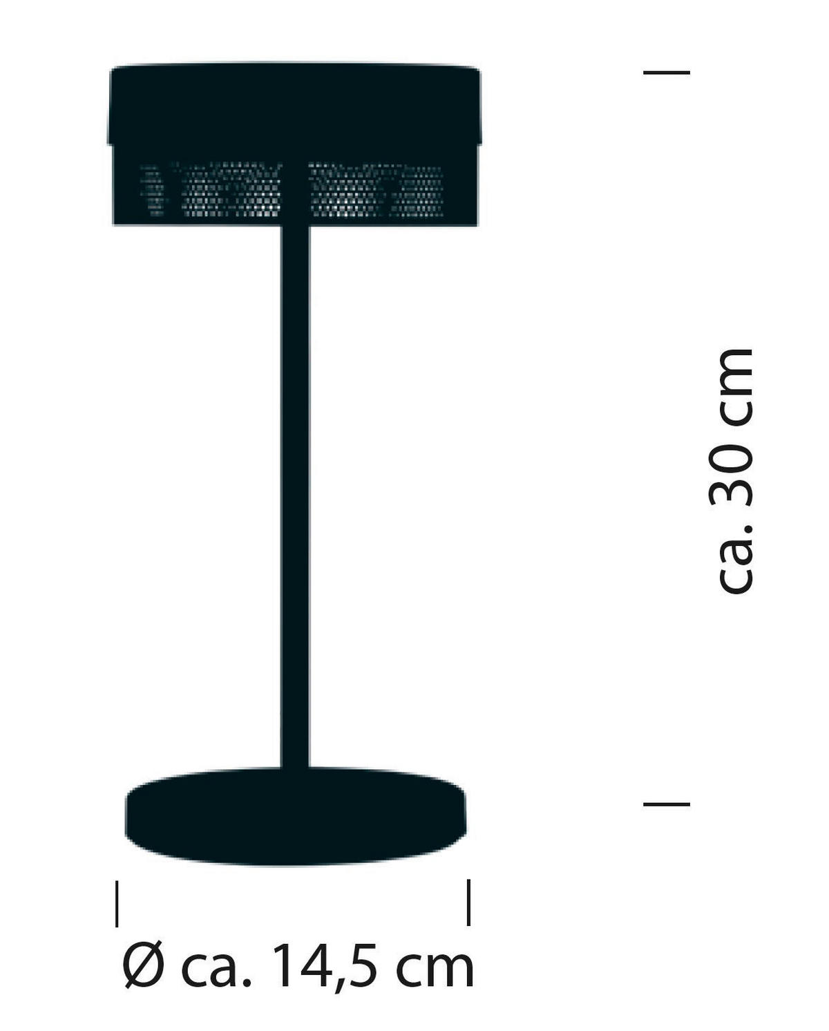 PUNJIVA STONA LAMPA - zlatna/crna, Trendi, metal (14,5/30cm)