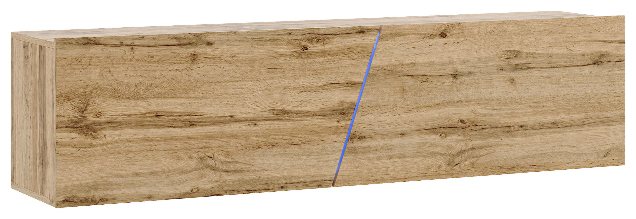 LOWBOARD SLANT  in 160/35/40 cm  - Eiche Wotan/Schwarz, Design, Holzwerkstoff/Kunststoff (160/35/40cm) - Livetastic