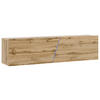 LOWBOARD SLANT  in 160/35/40 cm  - Eiche Wotan/Schwarz, Design, Holzwerkstoff/Kunststoff (160/35/40cm) - Livetastic
