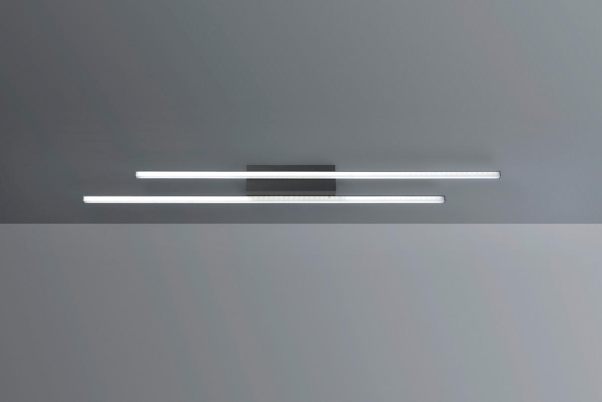 LED-DECKENLEUCHTE 117/11,5/6,5 cm   - Schwarz, Design, Metall (117/11,5/6,5cm) - BOPP