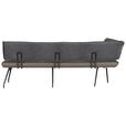 ECKBANK 205/245 cm  in Anthrazit  - Anthrazit/Schwarz, Design, Textil/Metall (205/245cm) - Moderano