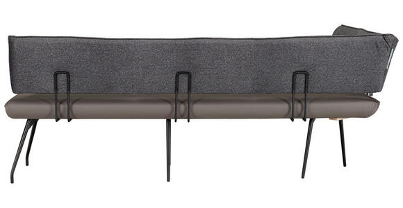 ECKBANK 205/245 cm  in Anthrazit  - Anthrazit/Schwarz, Design, Textil/Metall (205/245cm) - Moderano