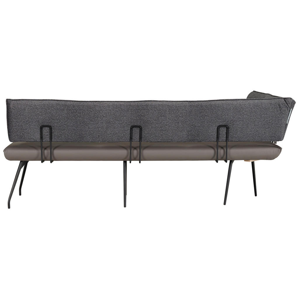 Thumbnail - Moderano Eckbank, Anthrazit, Grau, Schwarz, Metall, Textil, 5-Sitzer, L-Form, 225x165 cm, Stoffauswahl, Typenauswahl, se...
