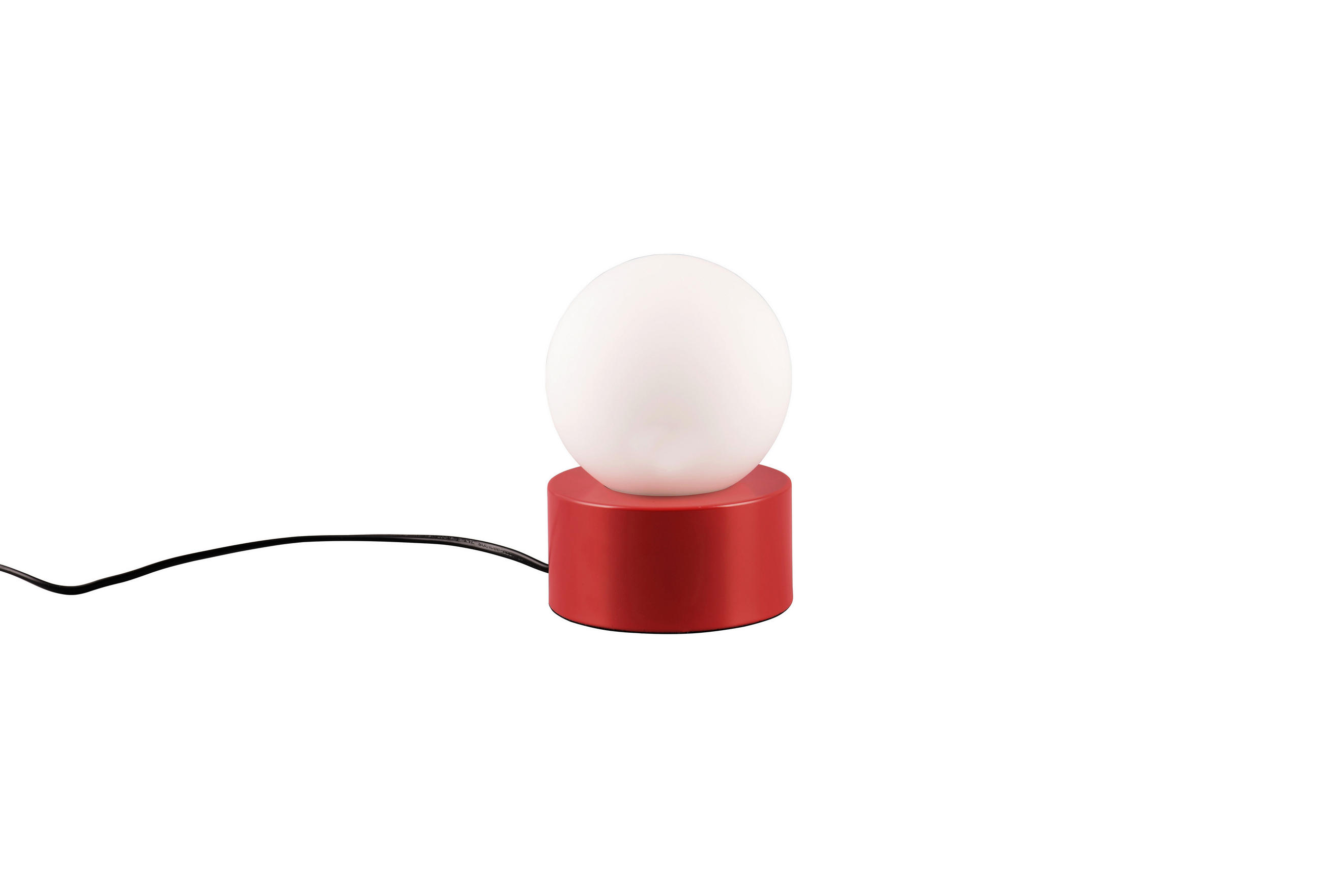 STONA LAMPA - bela/crvena, Osnovno, staklo/metal (12/17cm)