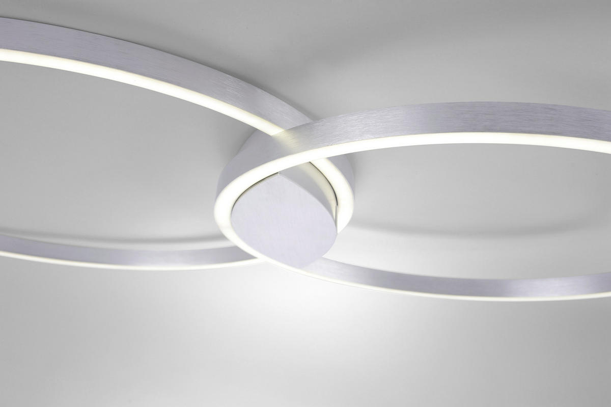 LED-DECKENLEUCHTE 96,4/60 cm    - Alufarben, Design, Metall (96,4/60cm)