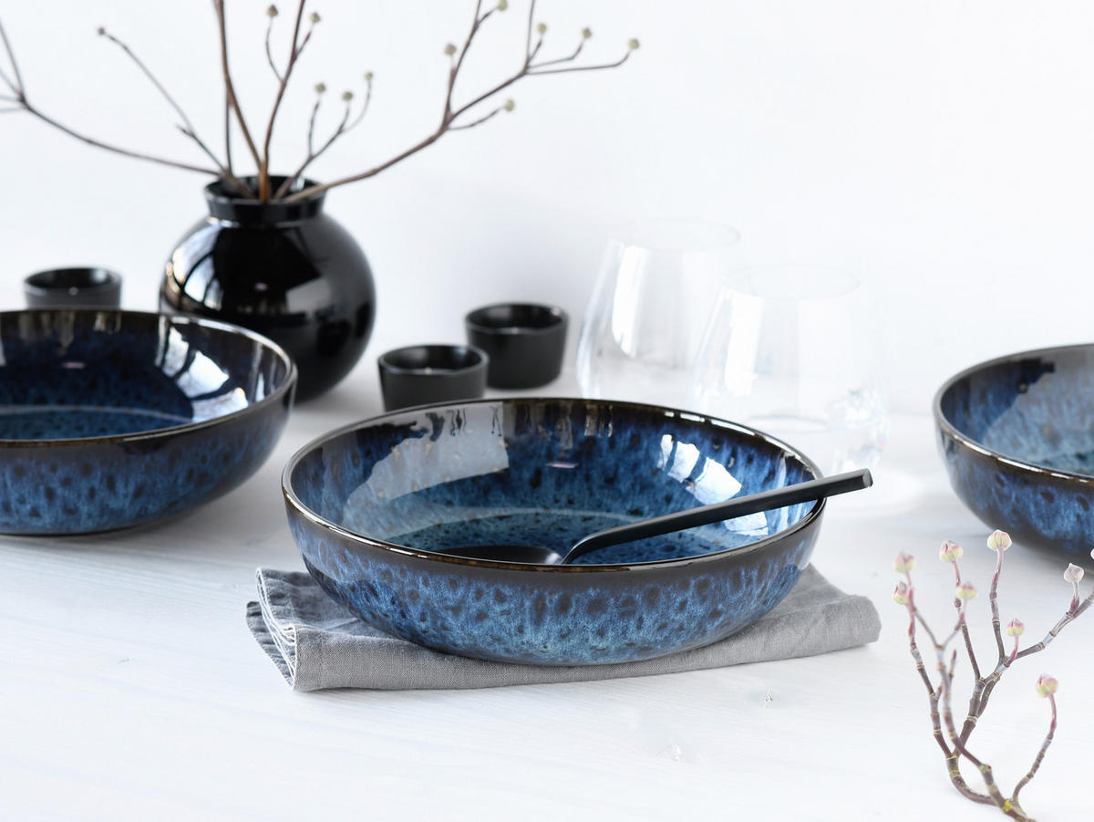 SCHÜSSELSET 4-teilig Allround Magic Blue   - Blau/Schwarz, Basics, Keramik (21/6cm) - Creatable