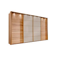 SCHWEBETÜRENSCHRANK  in Eichefarben, Sahara  - Eichefarben/Sahara, Natur, Glas/Holz (400/236/67cm) - Linea Natura