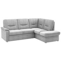 ECKSOFA  in Chenille Silberfarben  235/185 cm  - Silberfarben/Schwarz, KONVENTIONELL, Kunststoff/Textil (235/185cm) - Beldomo Comfort