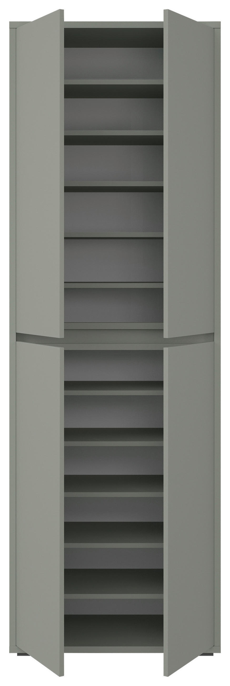 SCHUHSCHRANK  in 70/210/34 cm  - Grün, Design, Holzwerkstoff/Kunststoff (70/210/34cm) - Xora