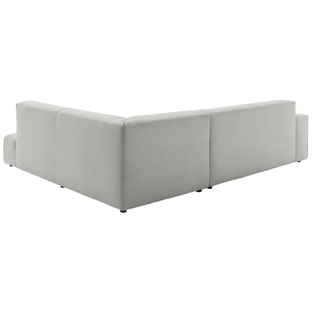 Thumbnail - Pure Home Lifestyle Ecksofa, Hellgrau, Textil, 3-Sitzer, L-Form, Ottomane rechts, 270x210 cm, Goldenes M, Oeko-Tex® Stan...