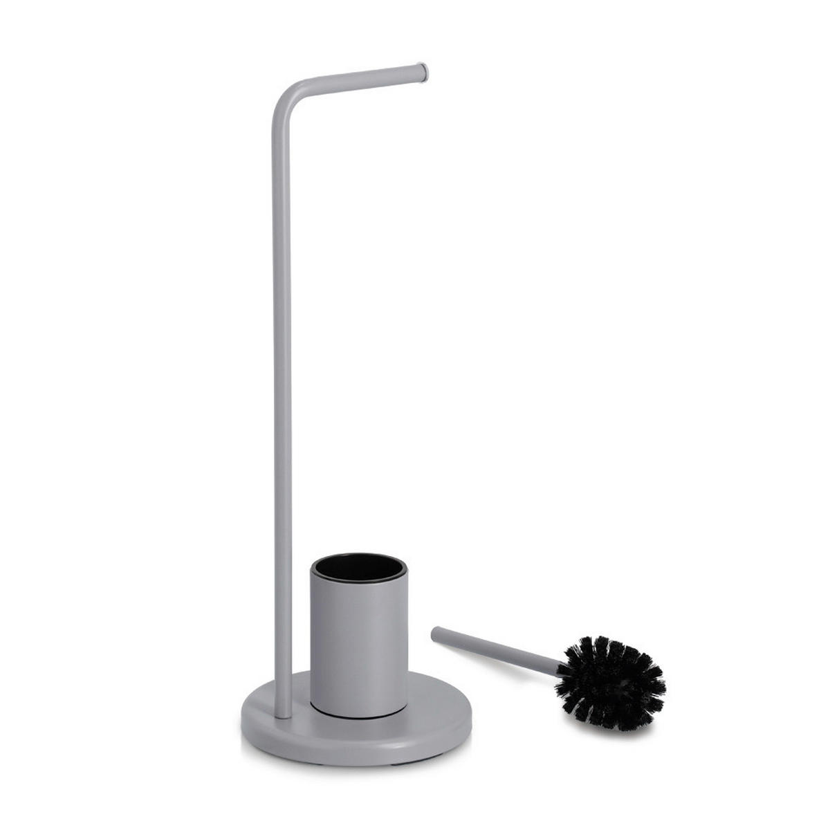 WC-BÜRSTENGARNITUR  - Grau, Basics, Kunststoff/Metall (22/22/63cm) - Zeller Present