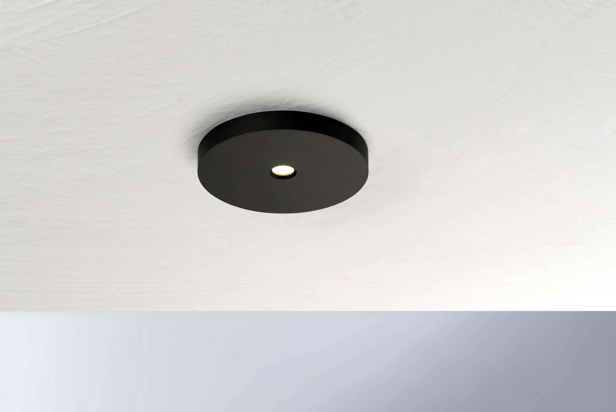 LED-DECKENLEUCHTE 12/1,5 cm   - Schwarz, Design, Metall (12/1,5cm) - BOPP