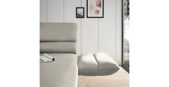 ECKSOFA  in Flachgewebe Naturfarben  279-327/176-217 cm  - Schwarz/Naturfarben, Design, Textil/Metall (279-327/176-217cm) - Dieter Knoll