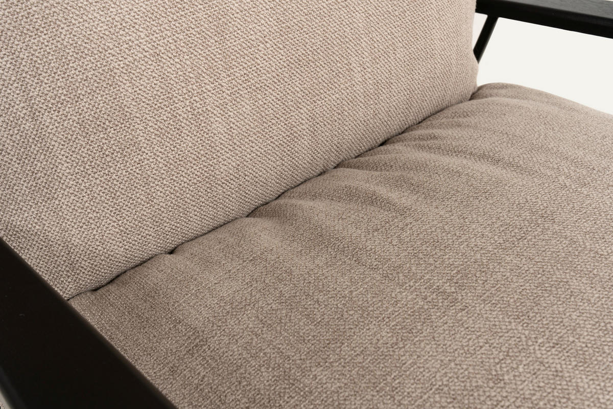 SCHAUKELSESSEL in Flachgewebe Taupe  - Eiche dunkel/Taupe, MODERN, Holz/Textil (86/82/110cm) - Designwerk