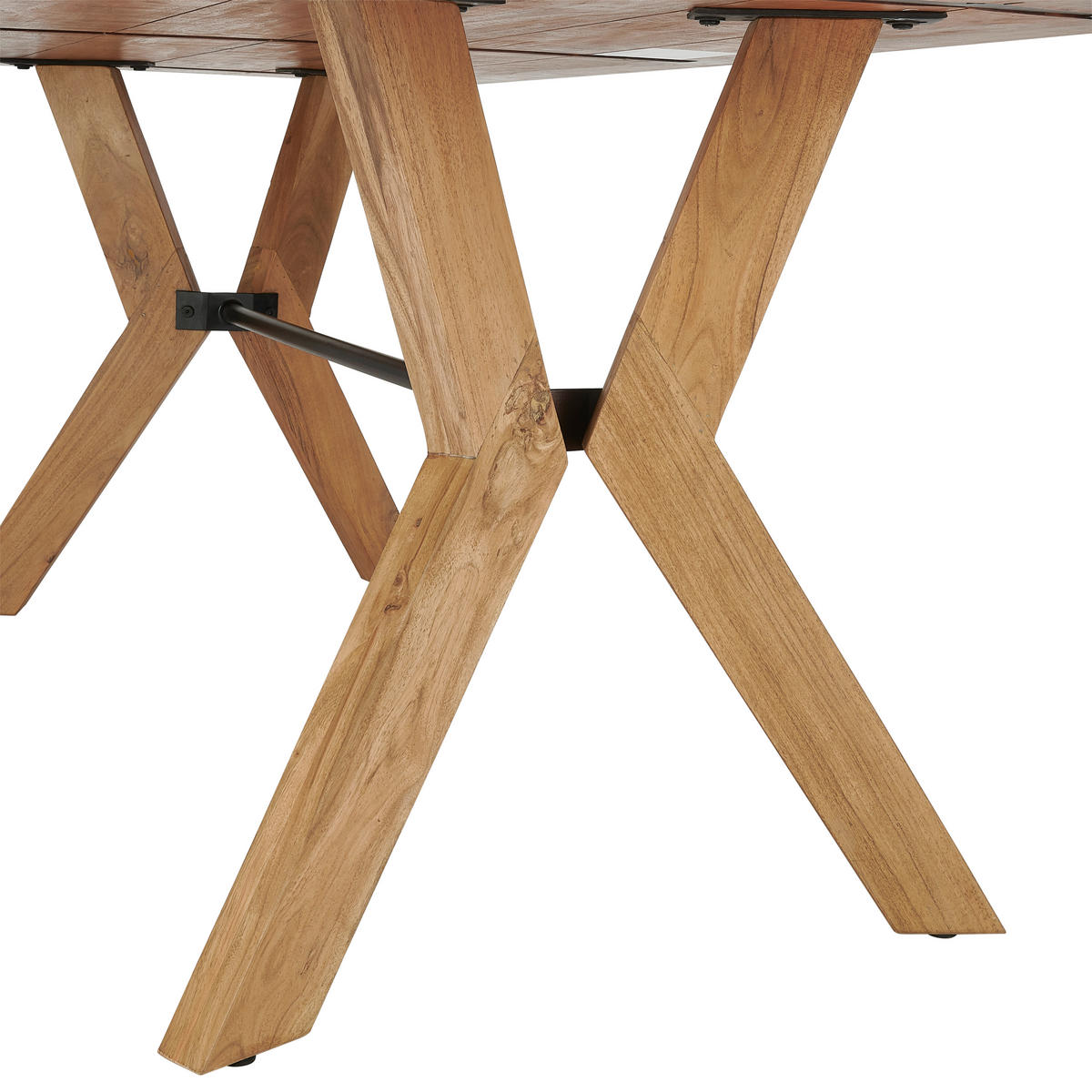 JEDÁLENSKÝ STÔL, akácia, farba akácie, 175/76/90 cm - farba akácie, Modern, kov/drevo (175/76/90cm) - Livetastic
