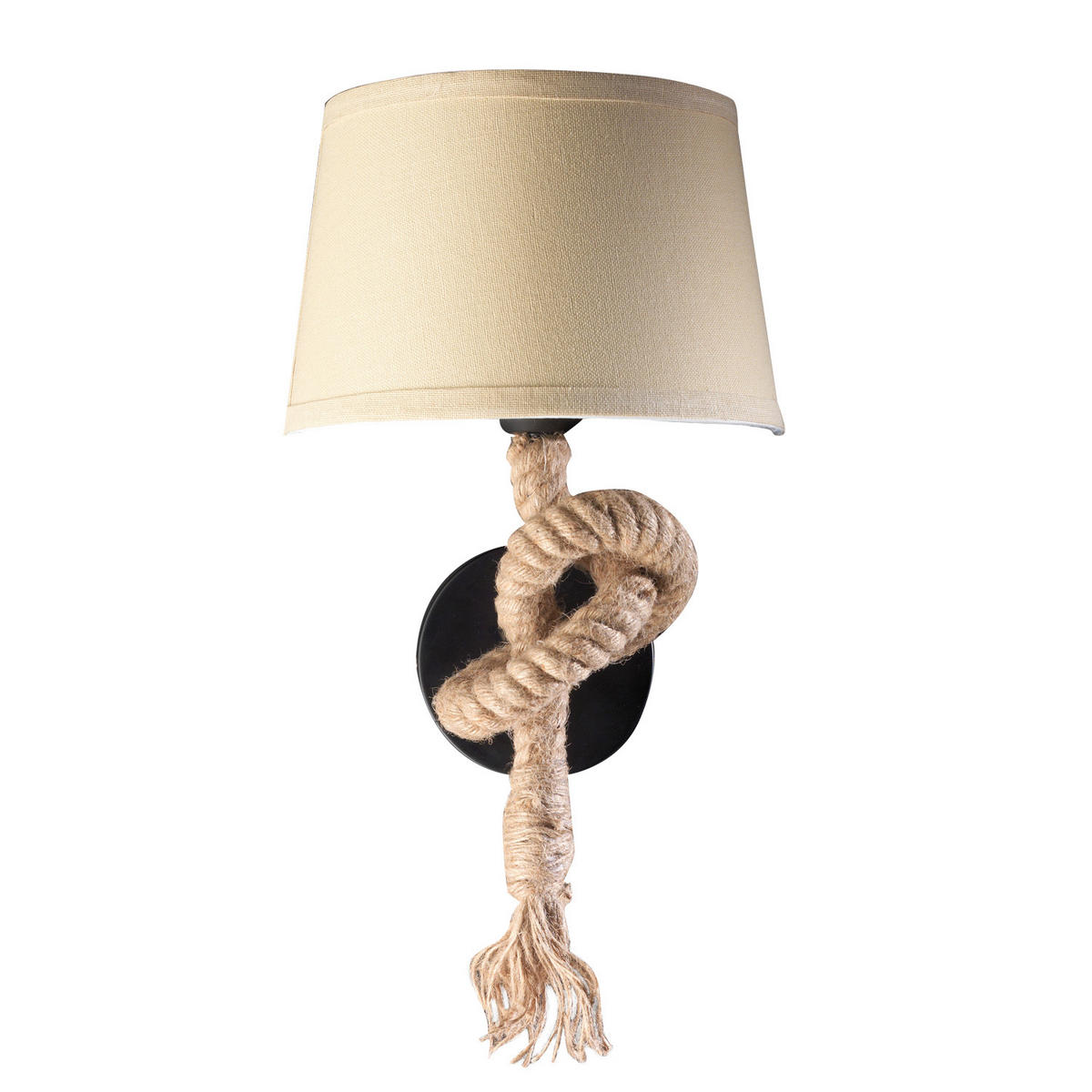 WANDLEUCHTE Corda-Mauli 25/25/45 cm   - Perlmutt, Natur, Textil (25/25/45cm)