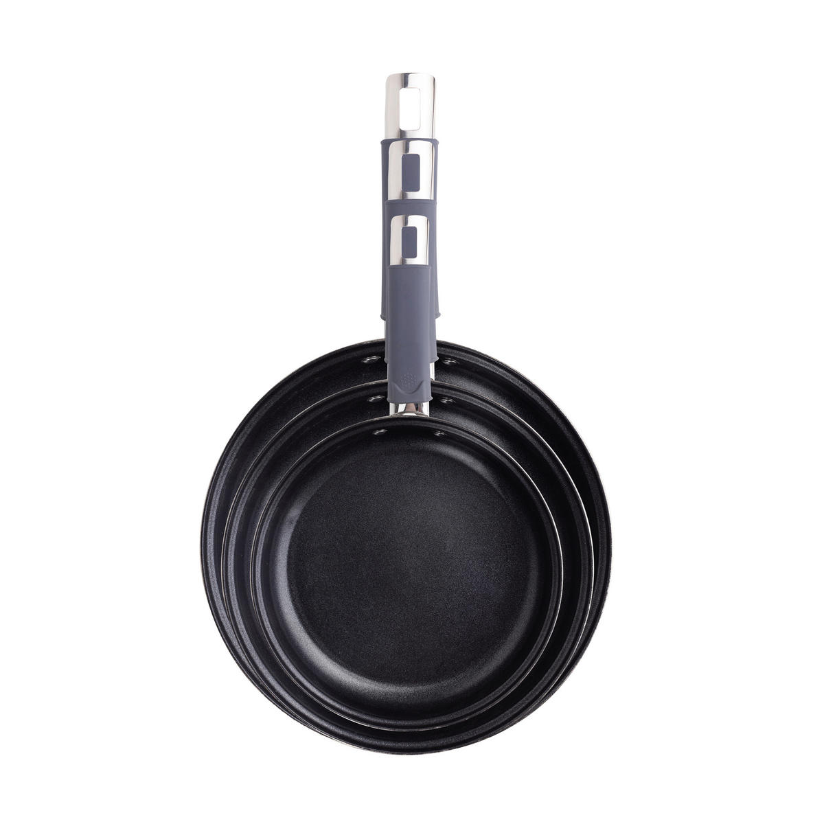 PFANNENSET Edelstahl 3-teilig  - Silberfarben, Basics, Metall