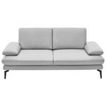 2,5-SITZER  in Echtleder Weiß   - Schwarz/Weiß, Design, Leder/Metall (196/86/104cm) - Dieter Knoll