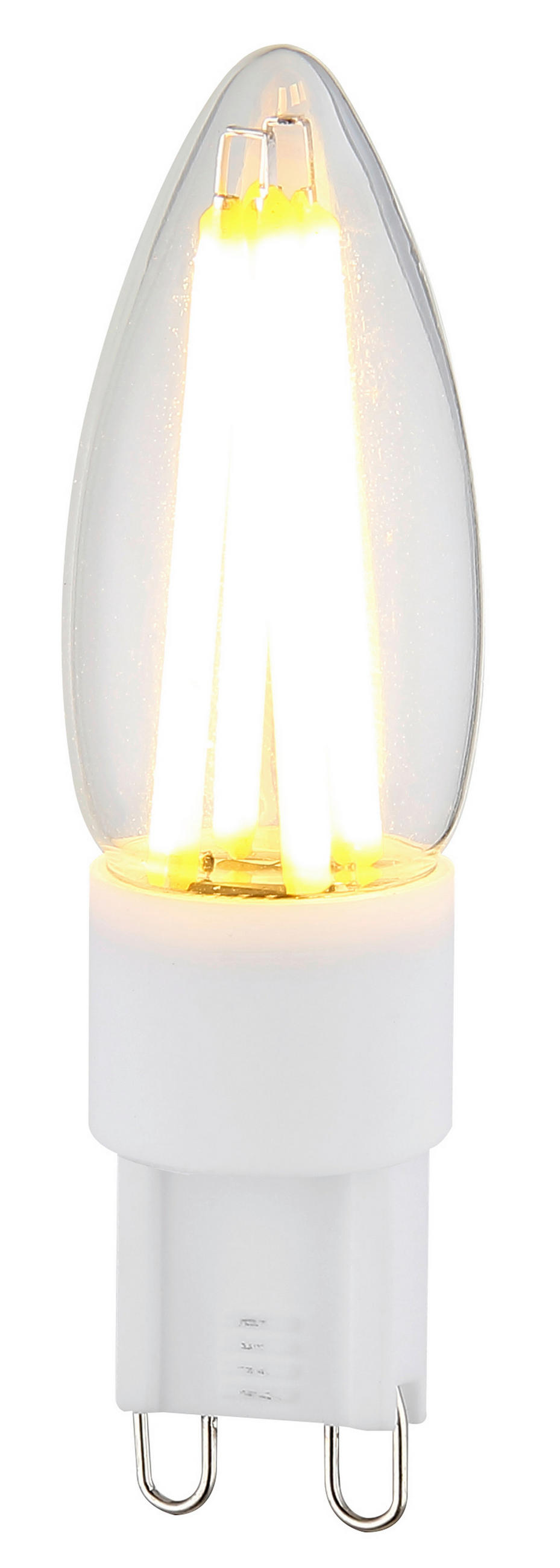 LED SIJALICA - prozirna/bela, Osnovno, staklo/keramika (1,8/6,5cm)