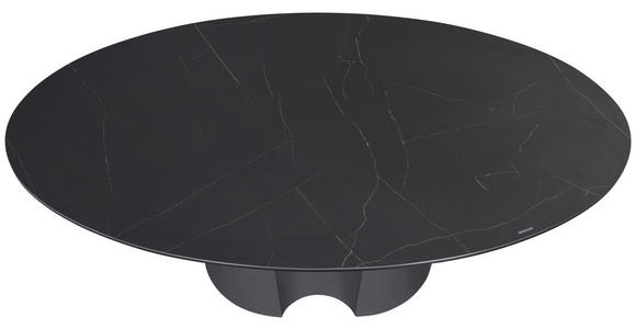 COUCHTISCH ESG 120/70/42 cm oval Anthrazit, Schwarz  - Anthrazit/Schwarz, Design, Glas/Keramik (120/70/42cm) - Novel