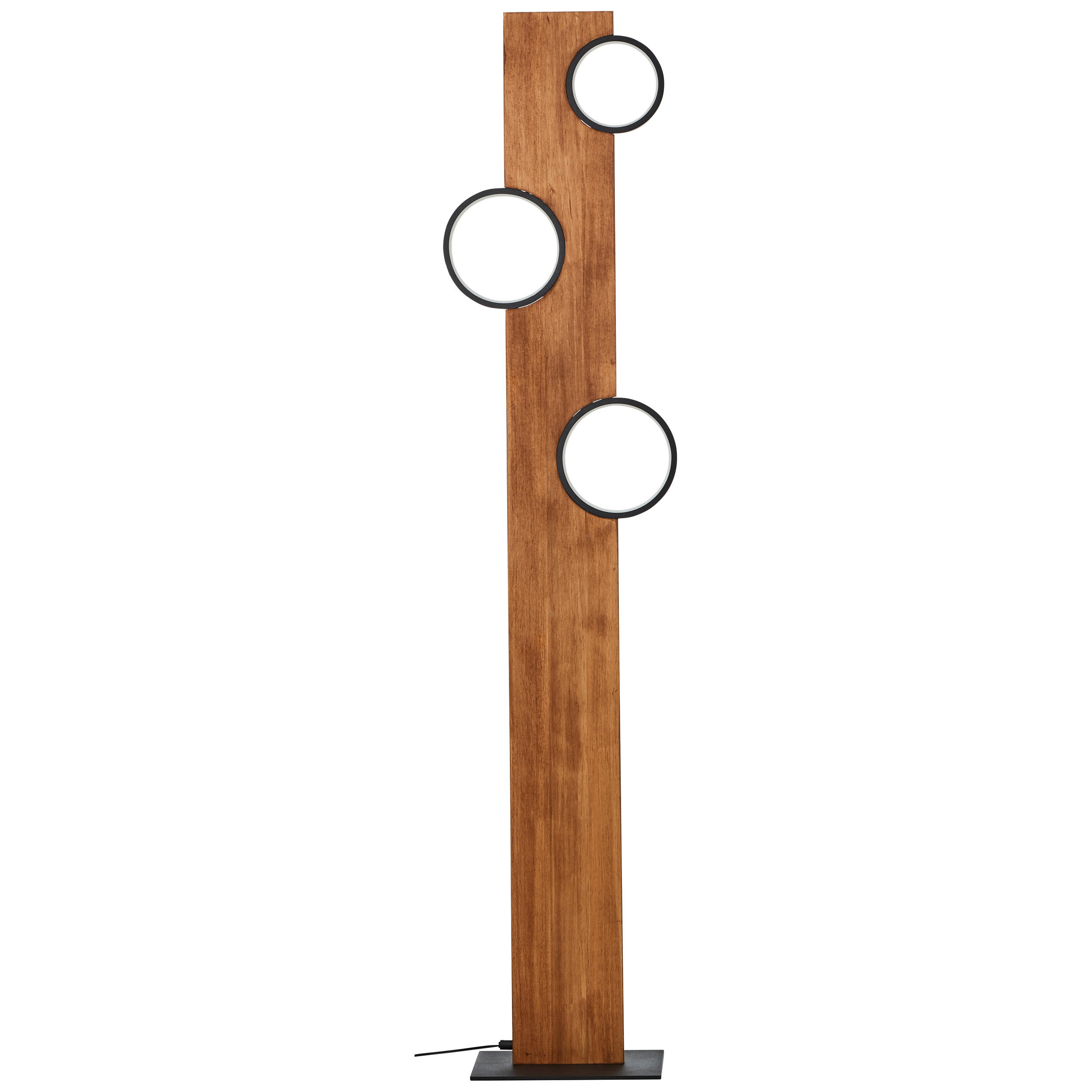 LED-STEHLEUCHTE    - Hellbraun/Schwarz, Natur, Holz/Metall (140,4/31,2/18cm) - Brilliant