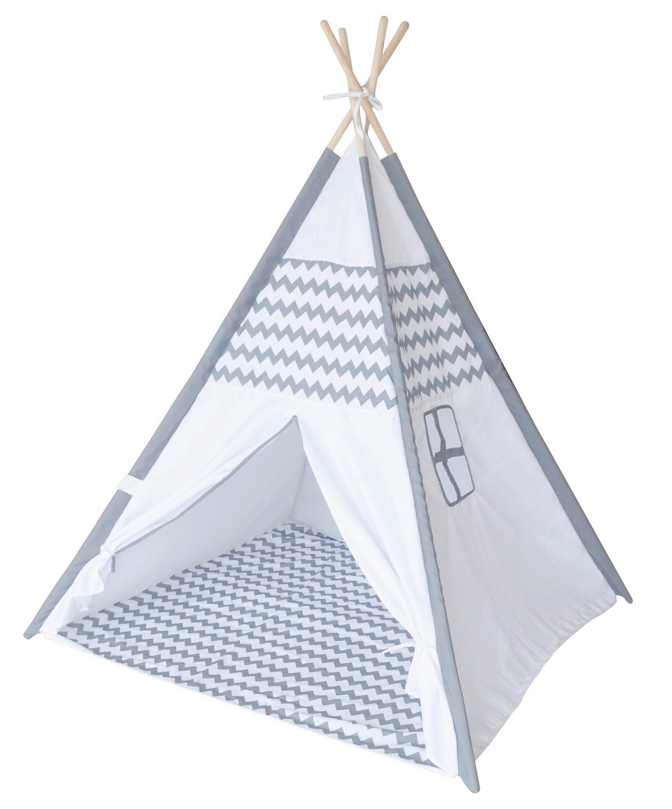 ŠOTOR ZA IGRANJE - bela/svetlo siva, Basics, tekstil/les (120/150/120cm) - My Baby Lou