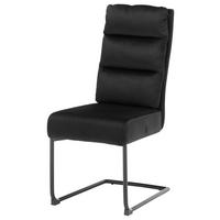 SCHWINGSTUHL  in Eisen Velours  - Schwarz, MODERN, Textil/Metall (46/98/65cm) - Livetastic