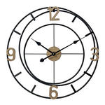 WANDUHR Naturfarben, Schwarz  - Schwarz/Naturfarben, Design, Holz/Holzwerkstoff (60cm) - Ambia Home