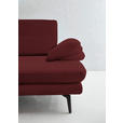 3-SITZER-SOFA in Leder Rot  - Rot/Schwarz, Design, Leder/Metall (222/86/104cm) - Dieter Knoll
