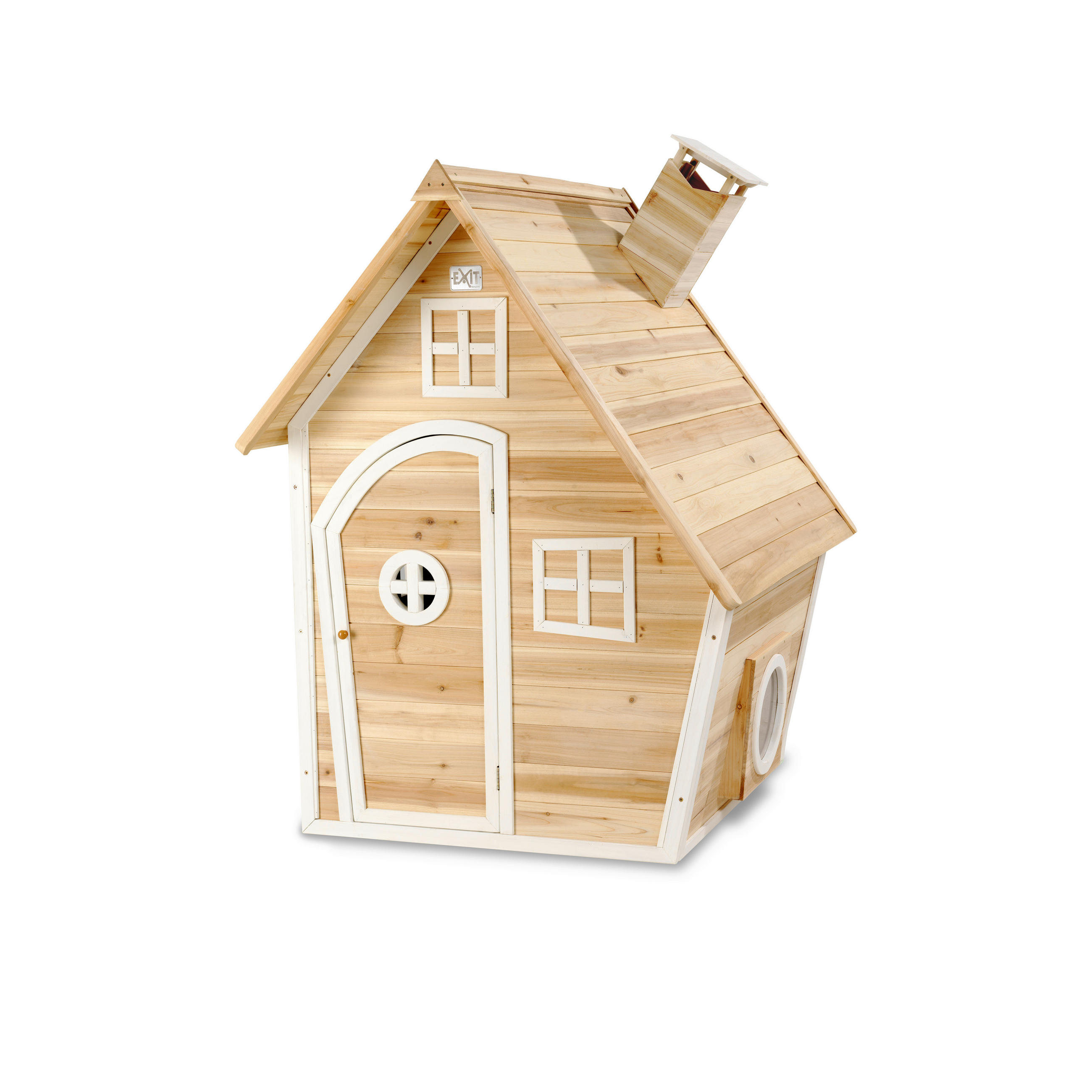 SPIELHAUS  - Naturfarben, KONVENTIONELL, Holz (128/108/171cm) - EXIT Toys