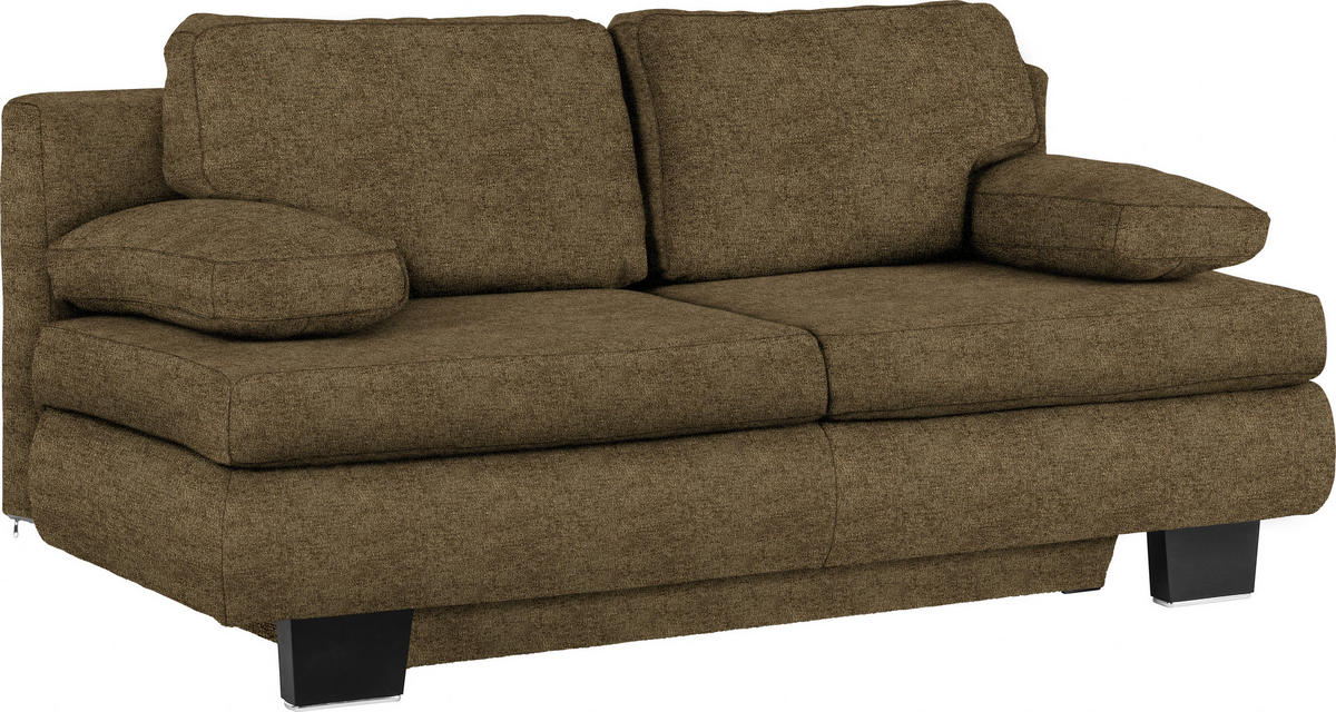 SCHLAFSOFA in Textil Braun, Grün  - Wengefarben/Braun, Konventionell, Holz/Textil (203/94/100cm) - Novel