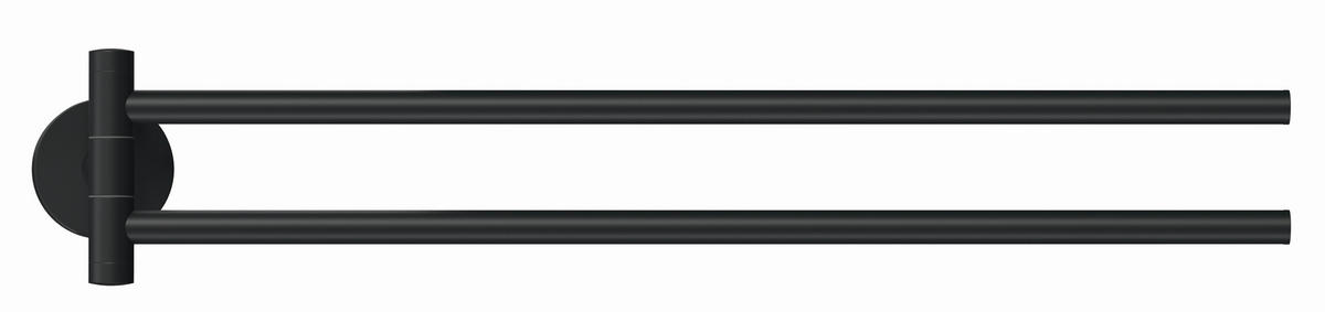 HANDTUCHHALTER Schwarz  - Schwarz, Trend, Metall (5/8,4/45,6cm) - Tesa