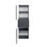 MIDISCHRANK Graphitfarben - Graphitfarben/Grau, Design, Holzwerkstoff (40/130/35cm) - Xora