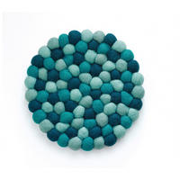 TOPFUNTERSETZER Textil Blau 21 cm  - Blau, Basics, Textil (21cm) - Cilio