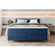 BOXSPRINGBETT 180/200 cm  in Dunkelblau  - Schwarz/Dunkelblau, KONVENTIONELL, Textil/Metall (180/200cm) - Carryhome