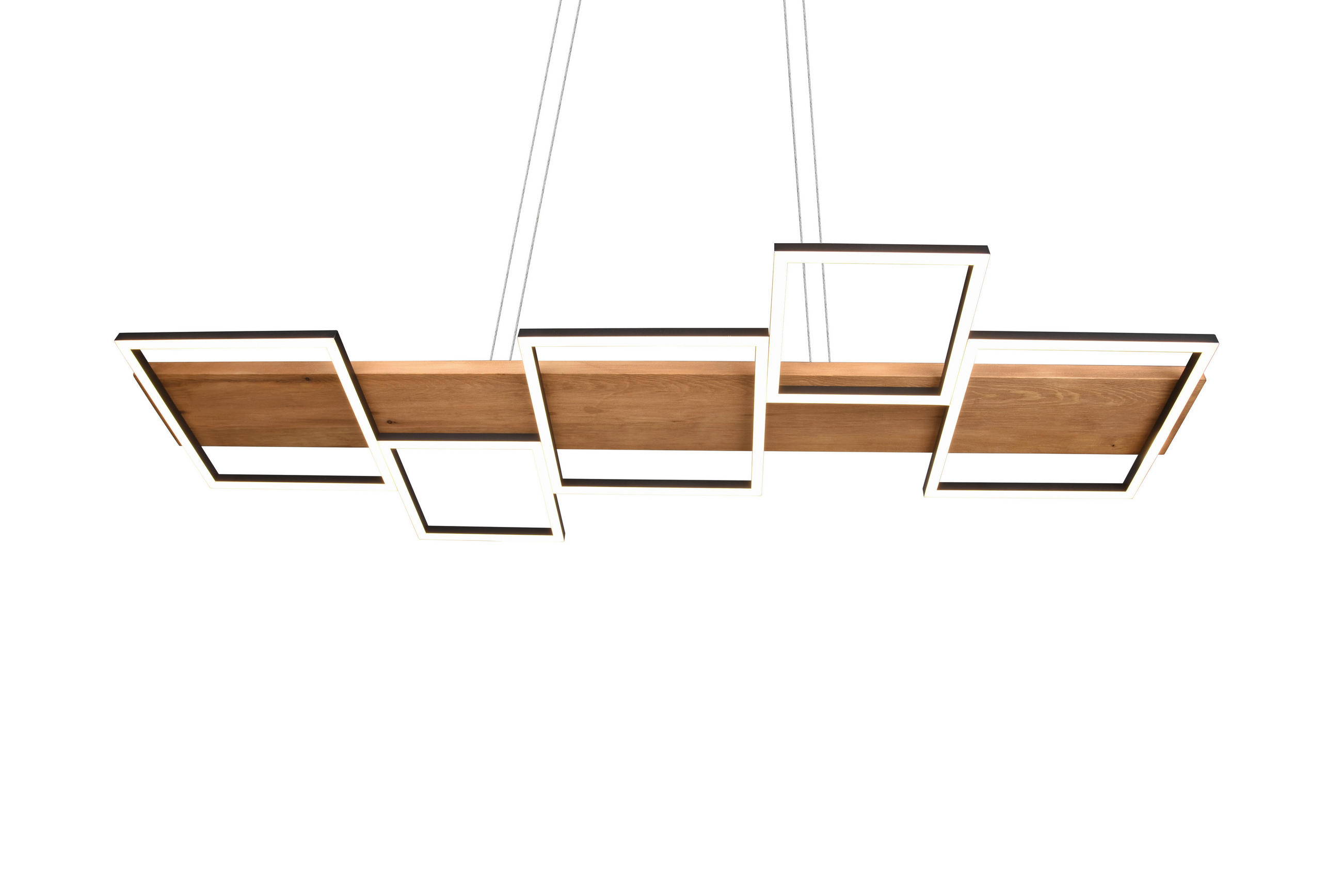 LAMPĂ SUSPENDATĂ CU LED  - maro/negru, Natur, lemn/metal (115/150cm) - Trio Leuchten