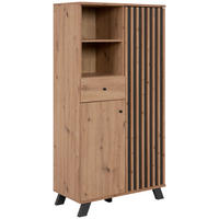 HIGHBOARD  in 80/156/40 cm  - Anthrazit/Schwarz, Design, Holzwerkstoff/Metall (80/156/40cm) - MID.YOU
